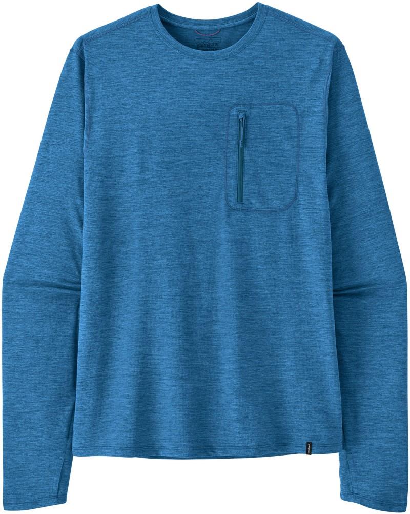 Capilene Cool LS Sun Shirt - Mens - aquatic blue / light aquatic blue x-dye 1
