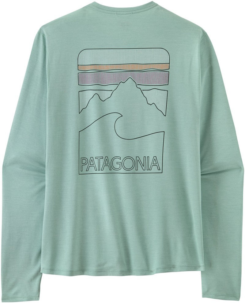 Capilene Cool LS Sun Shirt - Peak Visions - Mens - thermal blue / thin ice x-dye 1