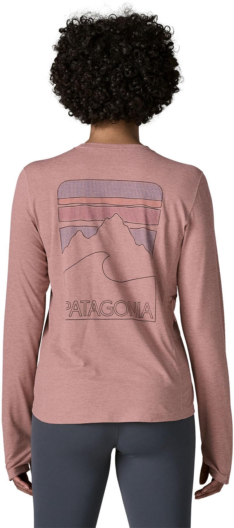 Capilene Cool LS Sun Shirt - Peak Visions - Womens - fuzzy mauve / moonrise taupe x-dye 1