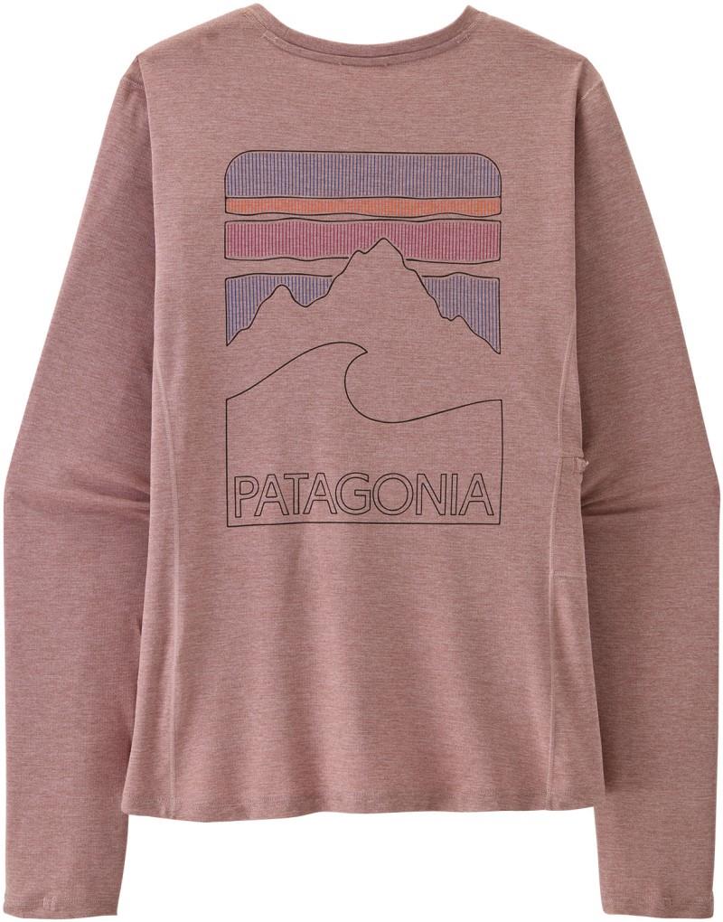 Capilene Cool LS Sun Shirt - Peak Visions - Womens - fuzzy mauve / moonrise taupe x-dye 1