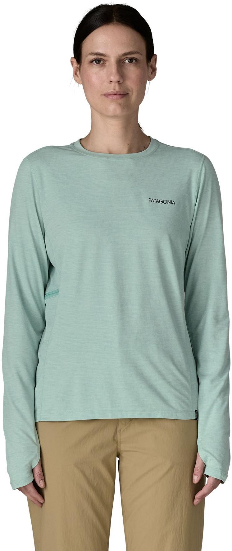 Capilene Cool LS Sun Shirt - Peak Visions - Womens - thermal blue / thin ice x-dye 1