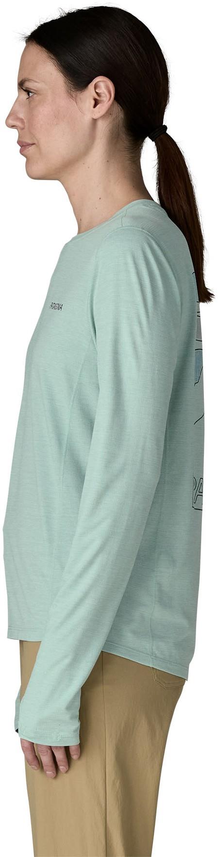 Capilene Cool LS Sun Shirt - Peak Visions - Womens - thermal blue / thin ice x-dye 1