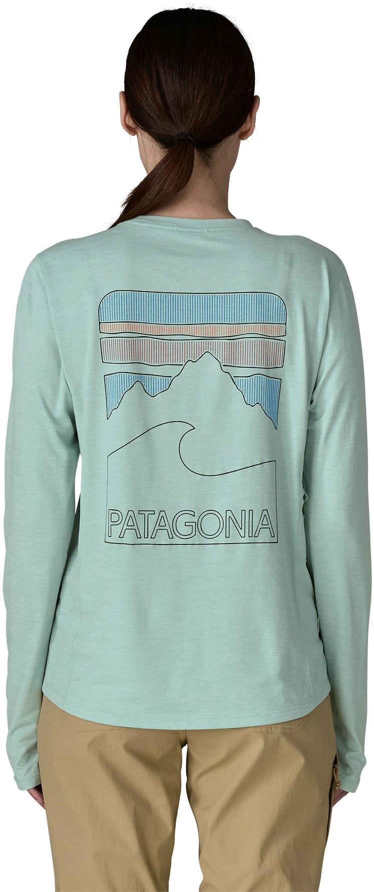 Capilene Cool LS Sun Shirt - Peak Visions - Womens - thermal blue / thin ice x-dye 1