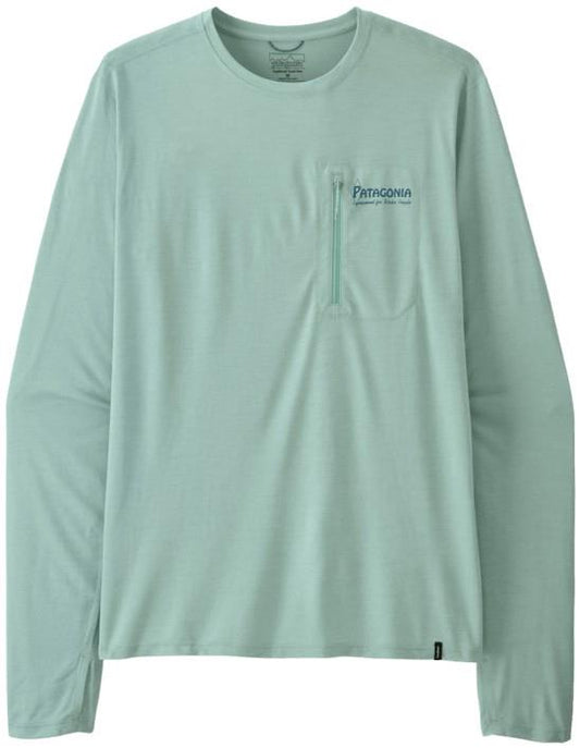 Capilene Cool LS Sun Shirt - Water People Banner - Mens - thermal blue / thin ice x-dye 1