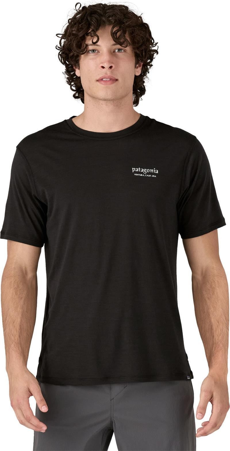 Capilene Cool Merino Blend Graphic SS Shirt - Mens - heritage header / black 1