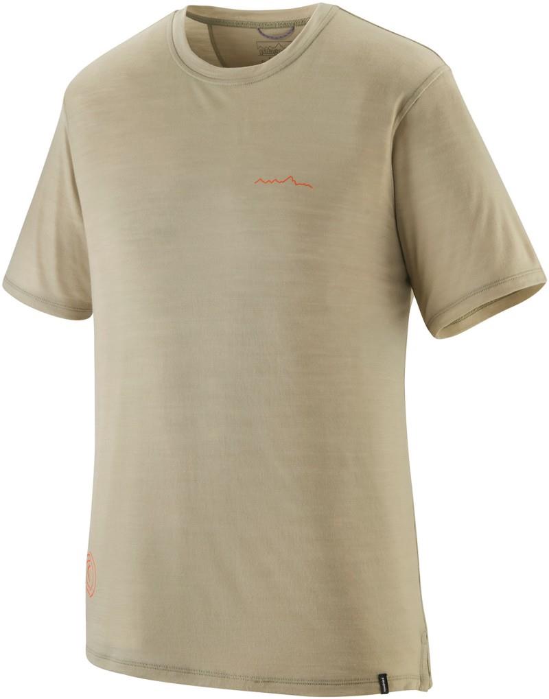 Capilene Cool Merino Blend Graphic SS Shirt - Mens - multi-pitch / weathered stone 1