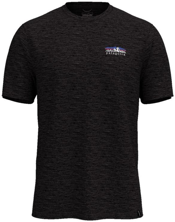 Capilene Cool Merino Blend SS Shirt - Fitz Roy Foothills - Mens - black 1