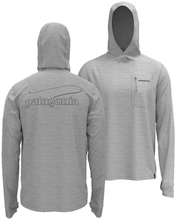 Capilene Cool Sun Hoody - Casting Logo - Mens - crisp grey / salt grey x-dye 1