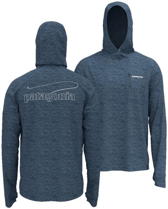 Capilene Cool Sun Hoody - Casting Logo - Mens - freshwater blue / light freshwater blue x-dye 1