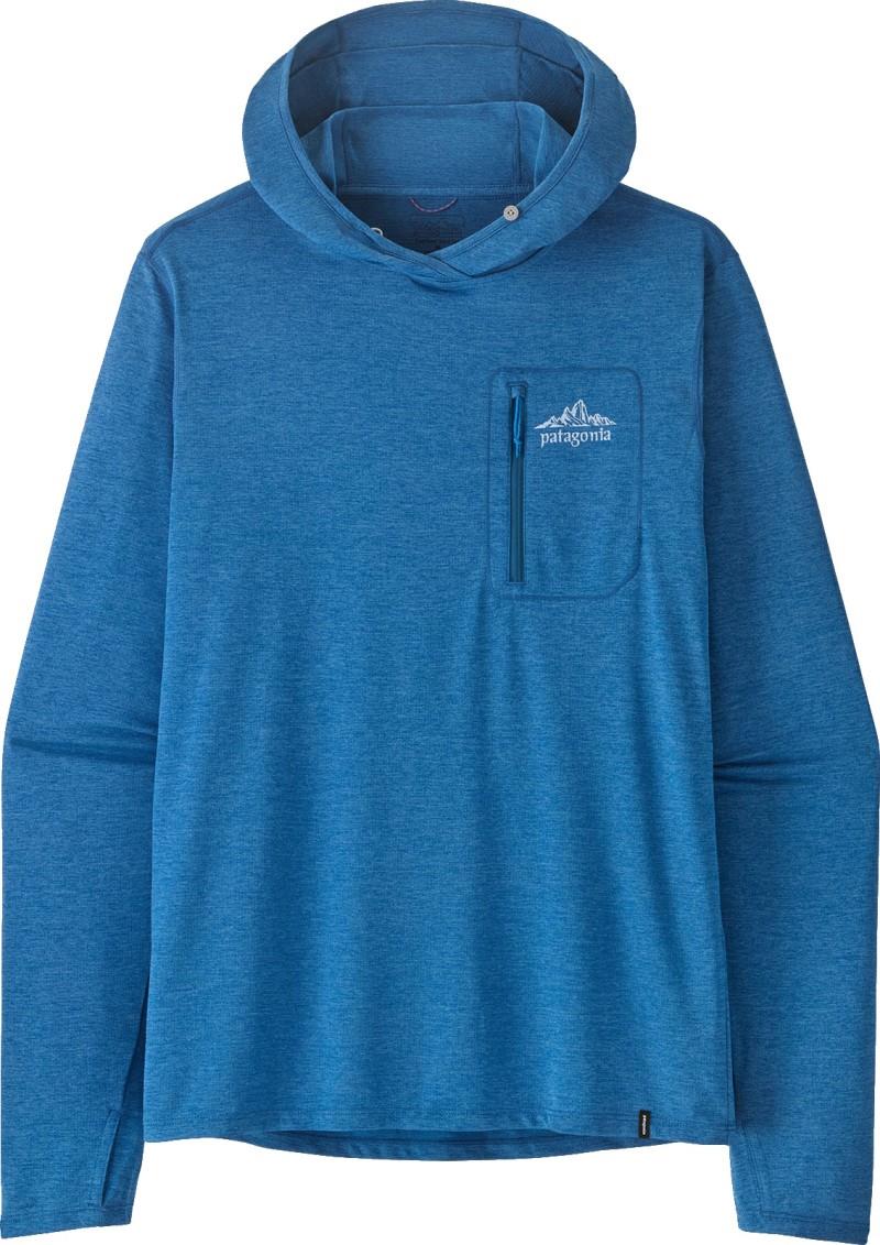 Capilene Cool Sun Hoody - Cloud Crag Crest - Mens - aquatic blue / light aquatic blue x-dye 1