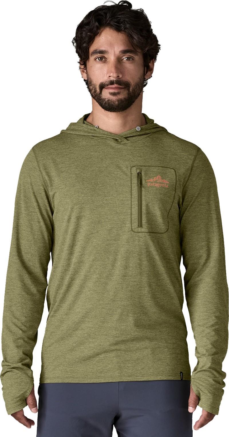 Capilene Cool Sun Hoody - Cloud Crag Crest - Mens - caper green / buckhorn green x-dye 1
