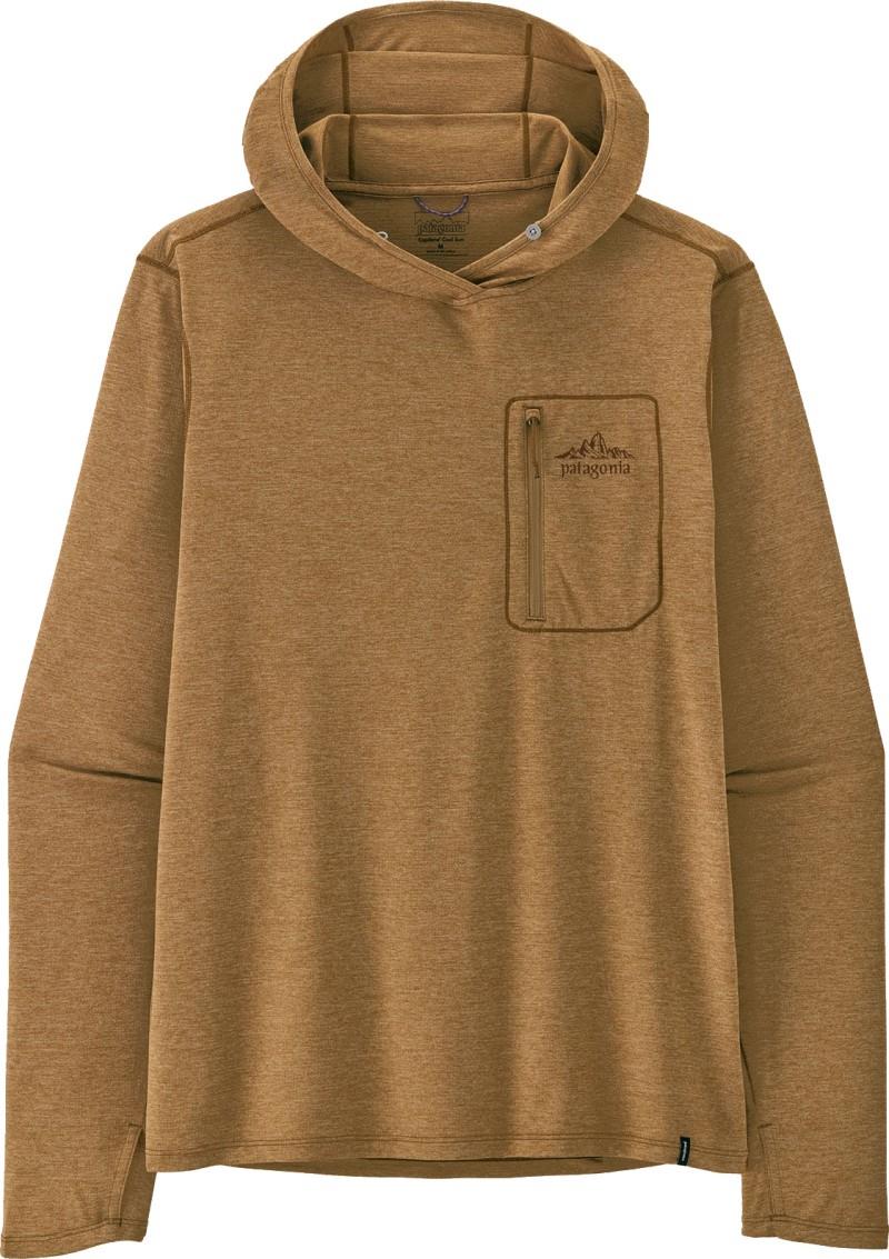 Capilene Cool Sun Hoody - Cloud Crag Crest - Mens - wolf brown / classic tan x-dye 1
