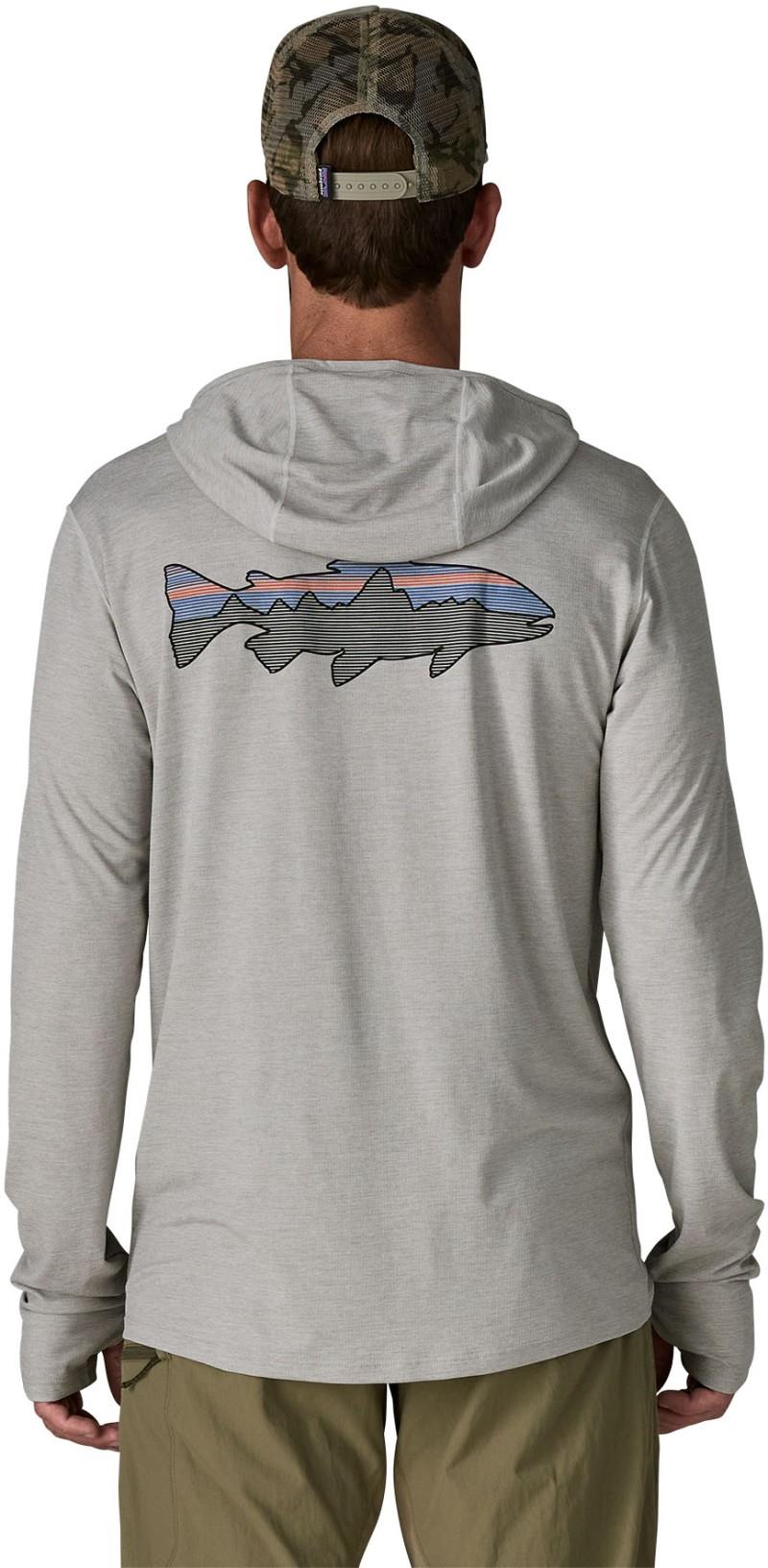 Capilene Cool Sun Hoody - Fitz Roy Trout - Mens - crisp grey / salt grey x-dye 1