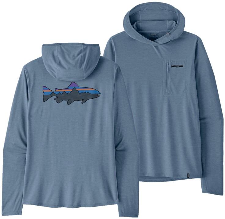 Capilene Cool Sun Hoody - Fitz Roy Trout - Mens - freshwater blue / light freshwater blue x-dye 1