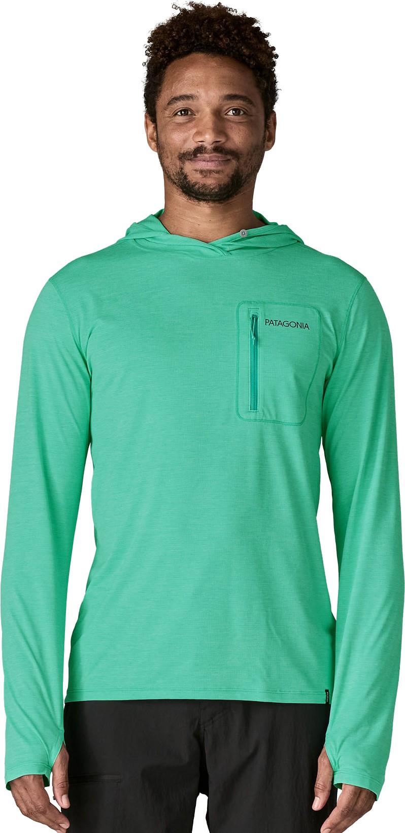 Capilene Cool Sun Hoody - Peak Visions - Mens - aqua stone / early teal x-dye 1