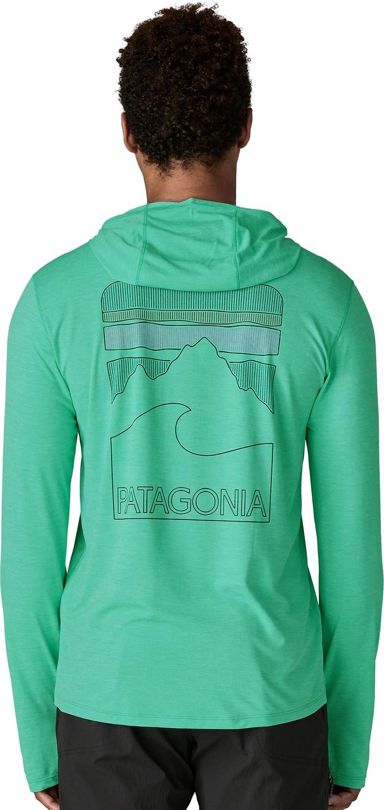 Capilene Cool Sun Hoody - Peak Visions - Mens - aqua stone / early teal x-dye 1