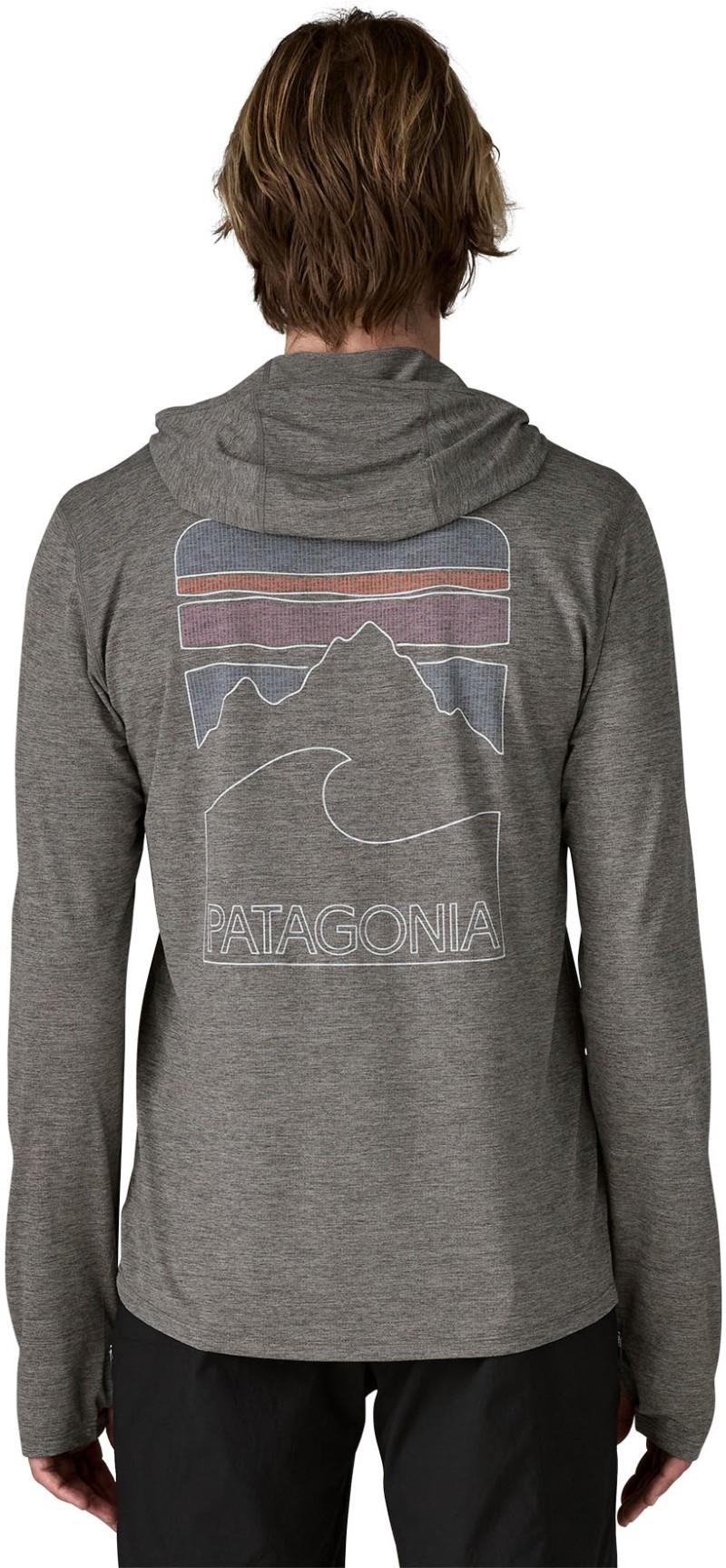 Capilene Cool Sun Hoody - Peak Visions - Mens - forge grey / noble grey x-dye 1
