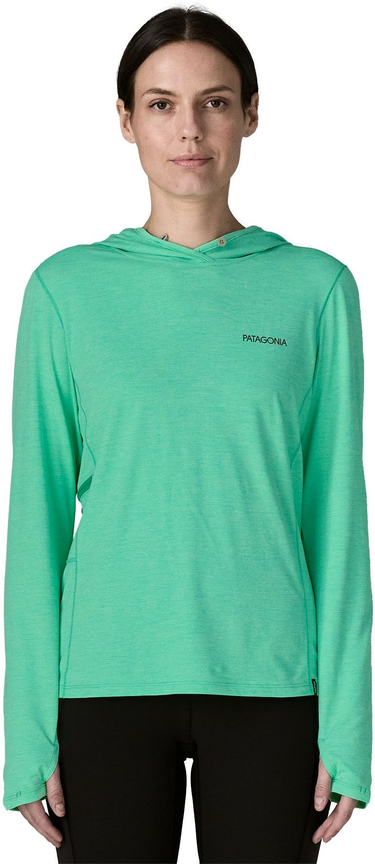 Capilene Cool Sun Hoody - Peak Visions - Womens - aqua stone / early teal x-dye 1