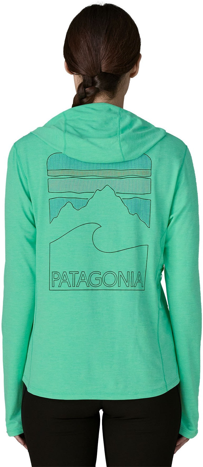 Capilene Cool Sun Hoody - Peak Visions - Womens - aqua stone / early teal x-dye 1