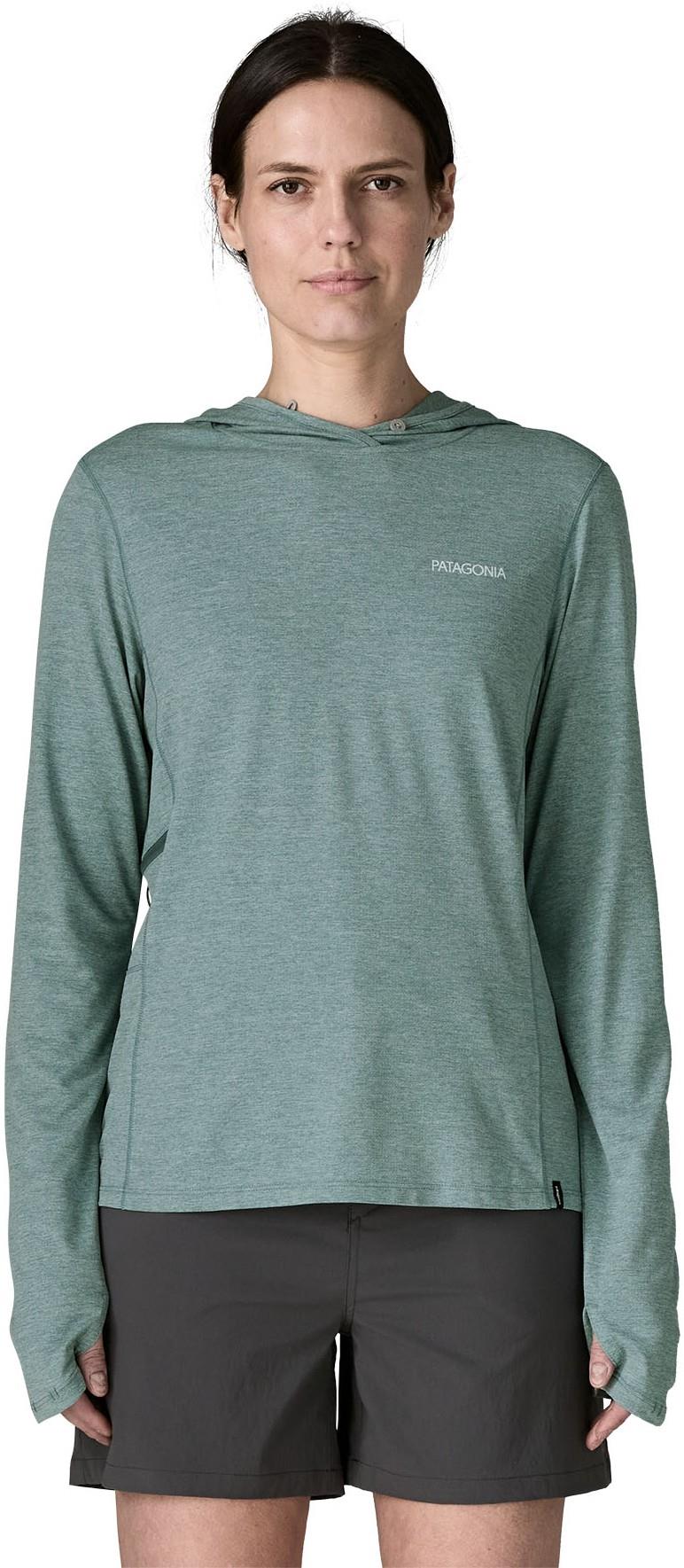 Capilene Cool Sun Hoody - Peak Visions - Womens - nouveau green / blue sage x-dye 1
