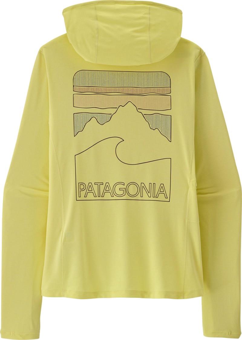 Capilene Cool Sun Hoody - Peak Visions - Womens - vellum green / light vellum green x-dye 1