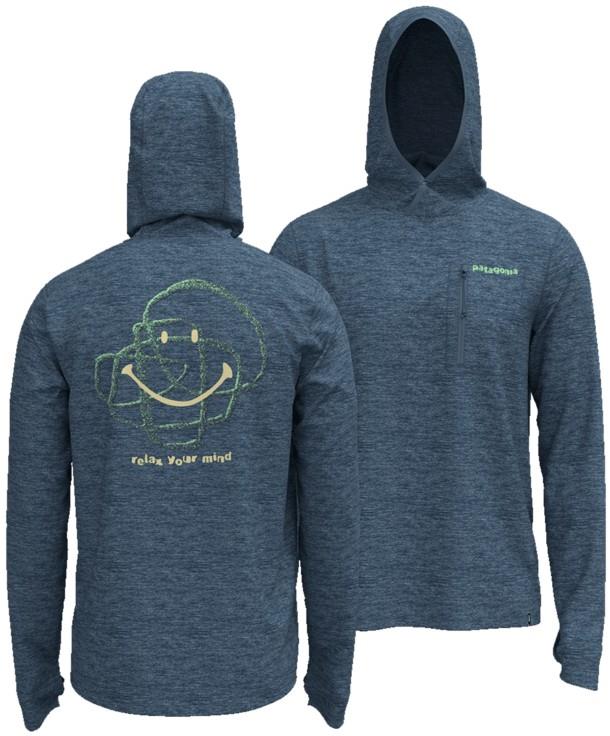 Capilene Cool Sun Hoody - Rock & Relax - Mens - freshwater blue / light freshwater blue x-dye 1