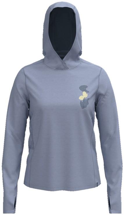 Capilene Cool Sun Hoody - Sunshaped Shadows - Womens - ghost blue / light ghost blue x-dye 1