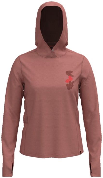 Capilene Cool Sun Hoody - Sunshaped Shadows - Womens - pink ground / light pink ground x-dye 1