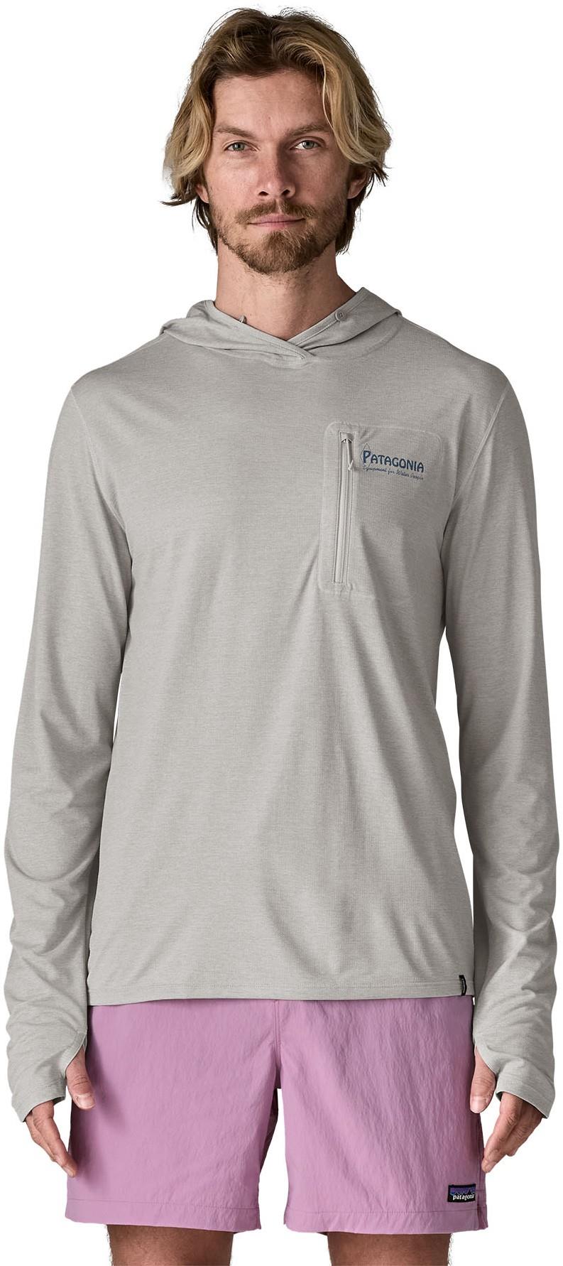 Capilene Cool Sun Hoody - Water People Banner - Mens - crisp grey / salt grey x-dye 1