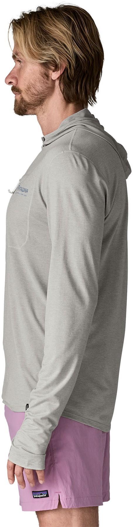 Capilene Cool Sun Hoody - Water People Banner - Mens - crisp grey / salt grey x-dye 1