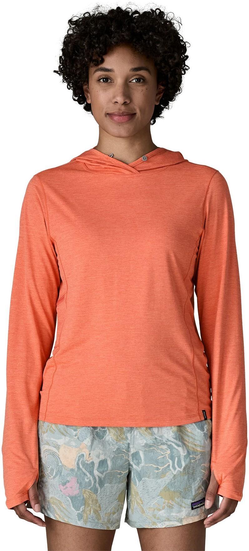 Capilene Cool Sun Hoody - Womens - mellow melon / peach sherbet x-dye 1