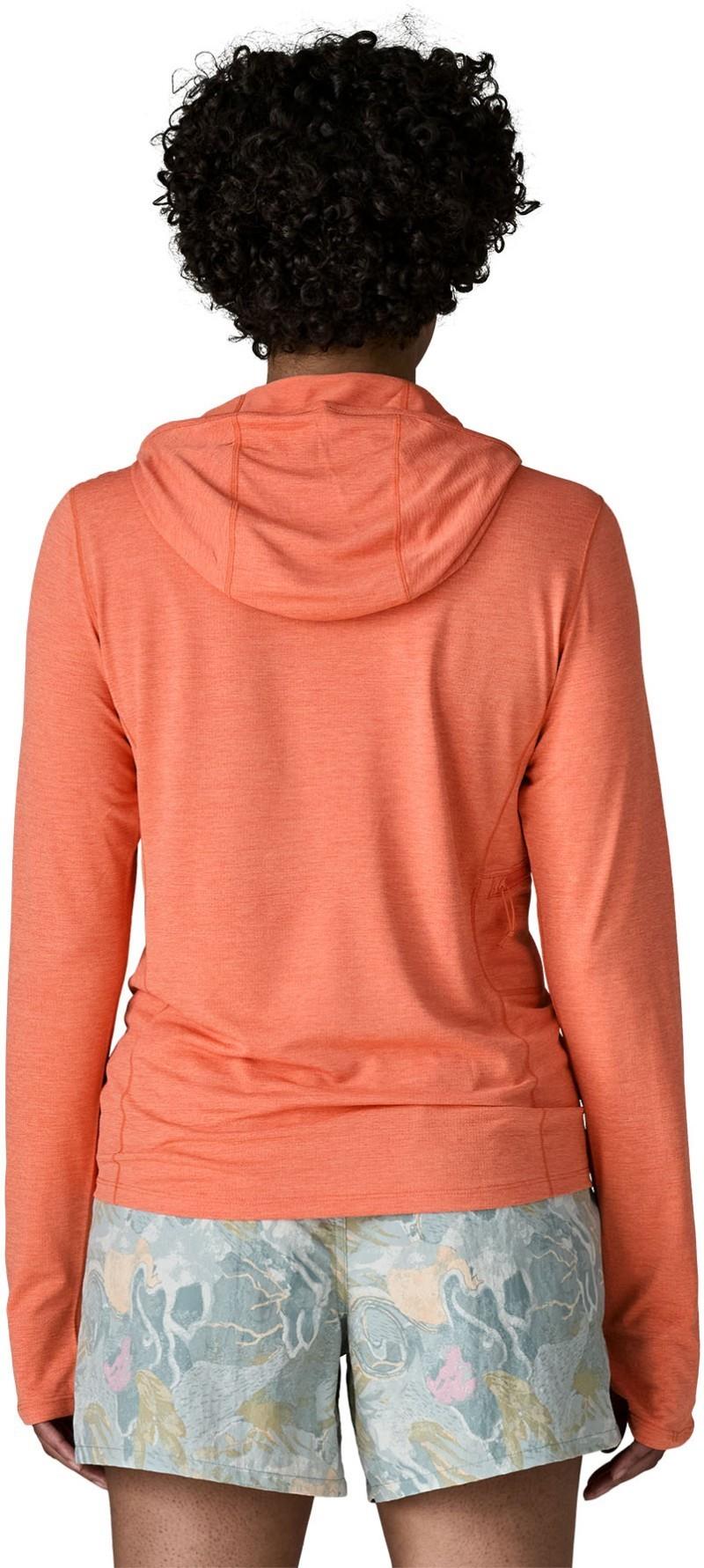 Capilene Cool Sun Hoody - Womens - mellow melon / peach sherbet x-dye 1