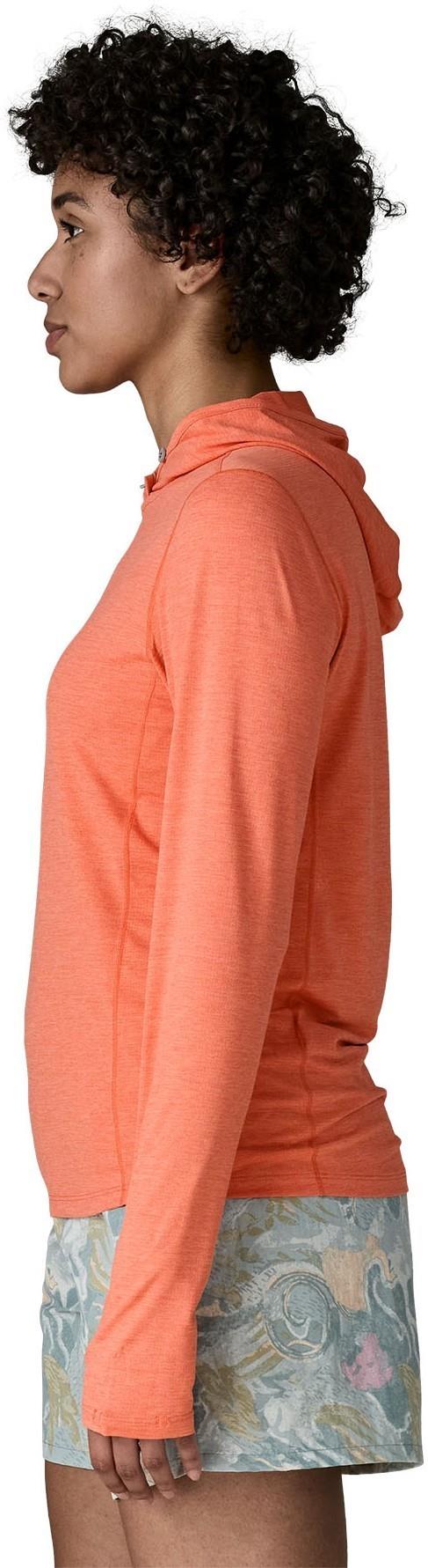 Capilene Cool Sun Hoody - Womens - mellow melon / peach sherbet x-dye 1