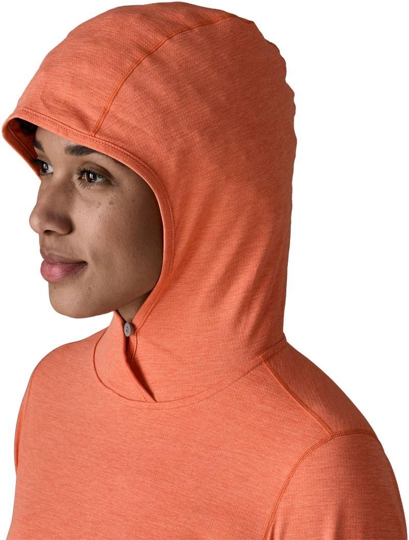 Capilene Cool Sun Hoody - Womens - mellow melon / peach sherbet x-dye 1