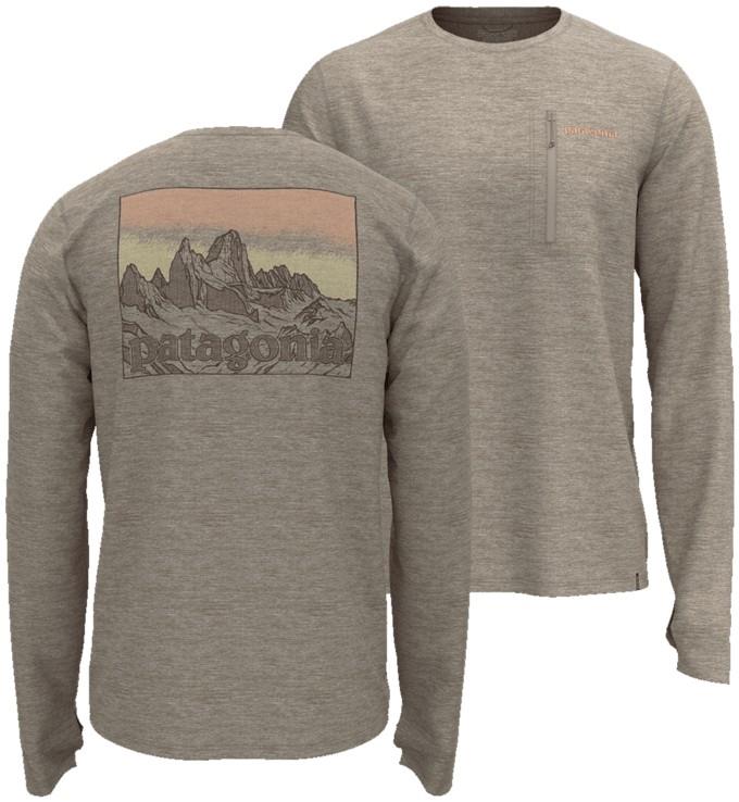 Capilene Cool Sun LS Shirt - Fitz Roy Approach - Mens - albatross grey / light albatross grey x-dye 1