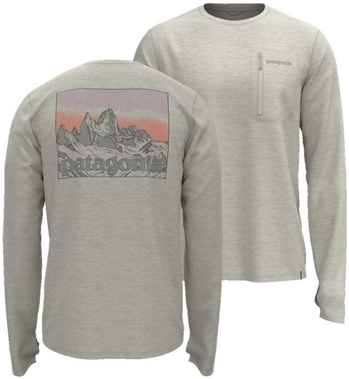 Capilene Cool Sun LS Shirt - Fitz Roy Approach - Mens - dyno white / white x-dye 1