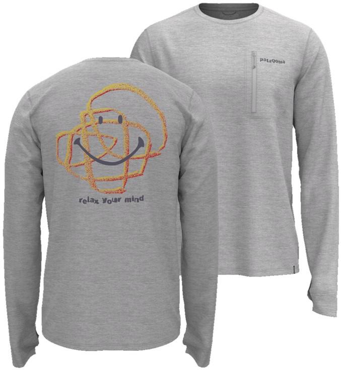 Capilene Cool Sun LS Shirt - Rock & Relax - Mens - crisp grey / salt grey x-dye 1