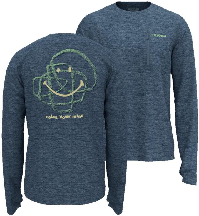Capilene Cool Sun LS Shirt - Rock & Relax - Mens - freshwater blue / light freshwater blue x-dye 1