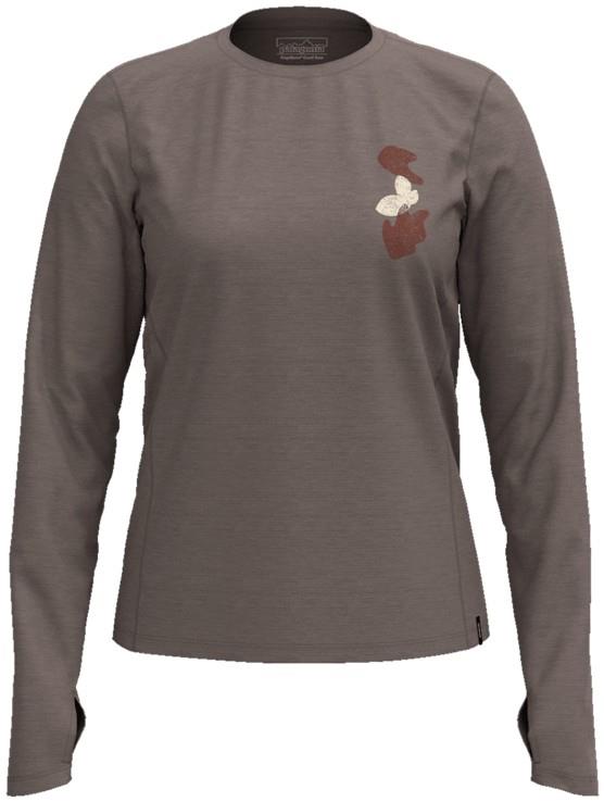 Capilene Cool Sun LS Shirt - Sunshaped Shadows - Womens - crimini taupe / light crimini taupe x-dye 1