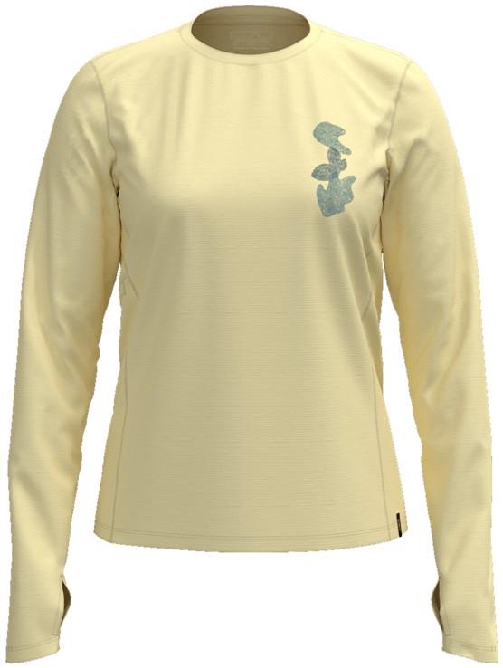 Capilene Cool Sun LS Shirt - Sunshaped Shadows - Womens - resin yellow / dark resin yellow x-dye 1