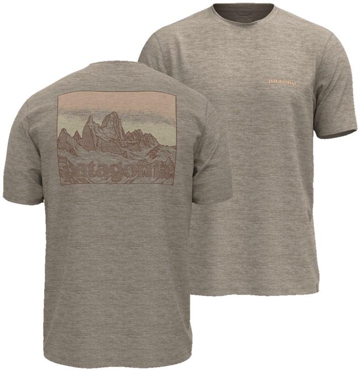 Capilene Cool Sun SS Shirt - Fitz Roy Approach - Mens - albatross grey / light albatross grey x-dye 1