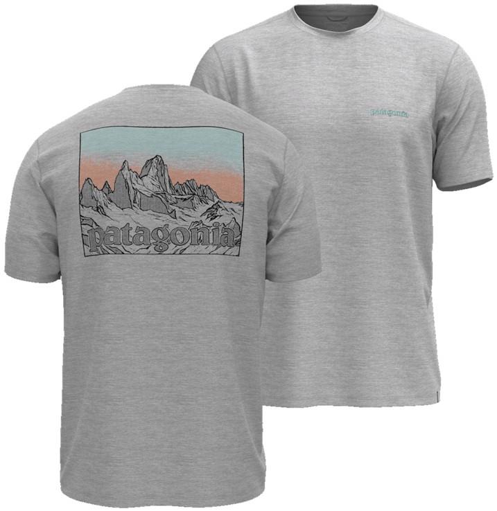 Capilene Cool Sun SS Shirt - Fitz Roy Approach - Mens - crisp grey / salt grey x-dye 1