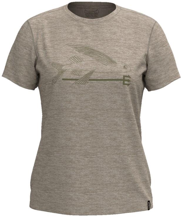 Capilene Cool Sun SS Shirt - Flying Fish - Womens - albatross grey / light albatross grey x-dye 1