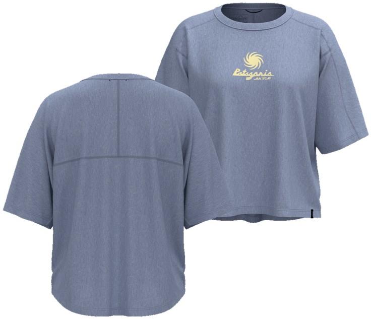 Capilene Cool Trail Bike Shirt - Womens - rangeroller / ghost blue 1