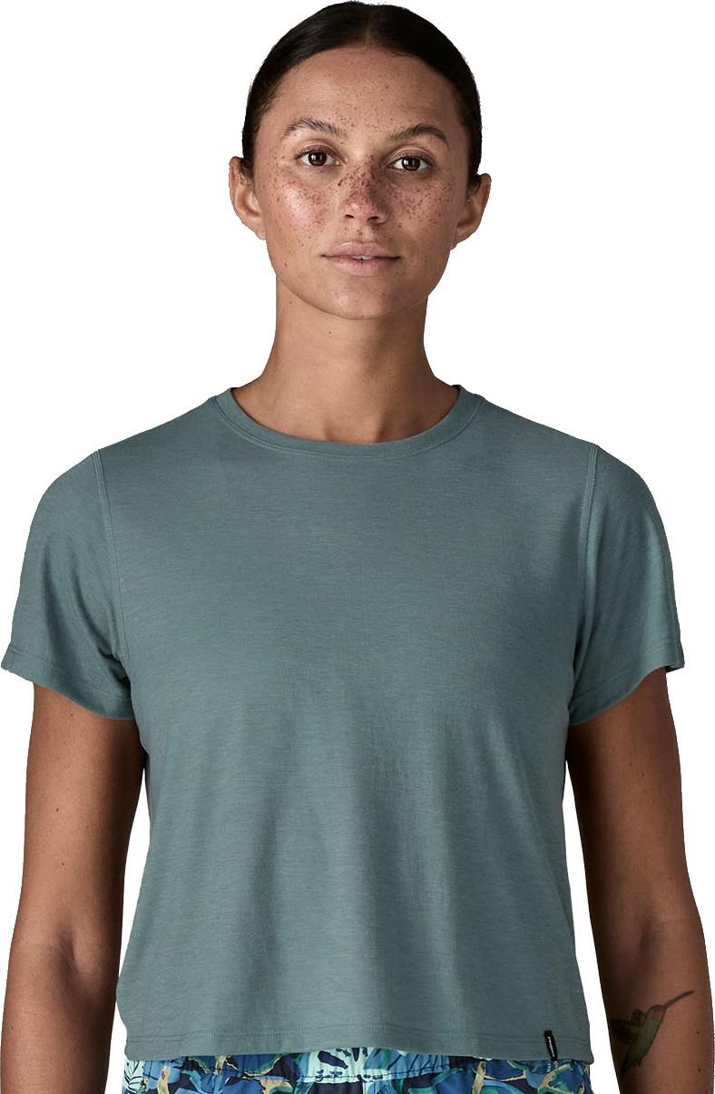 Capilene Cool Trail Cropped Shirt - Womens - blue sage 1