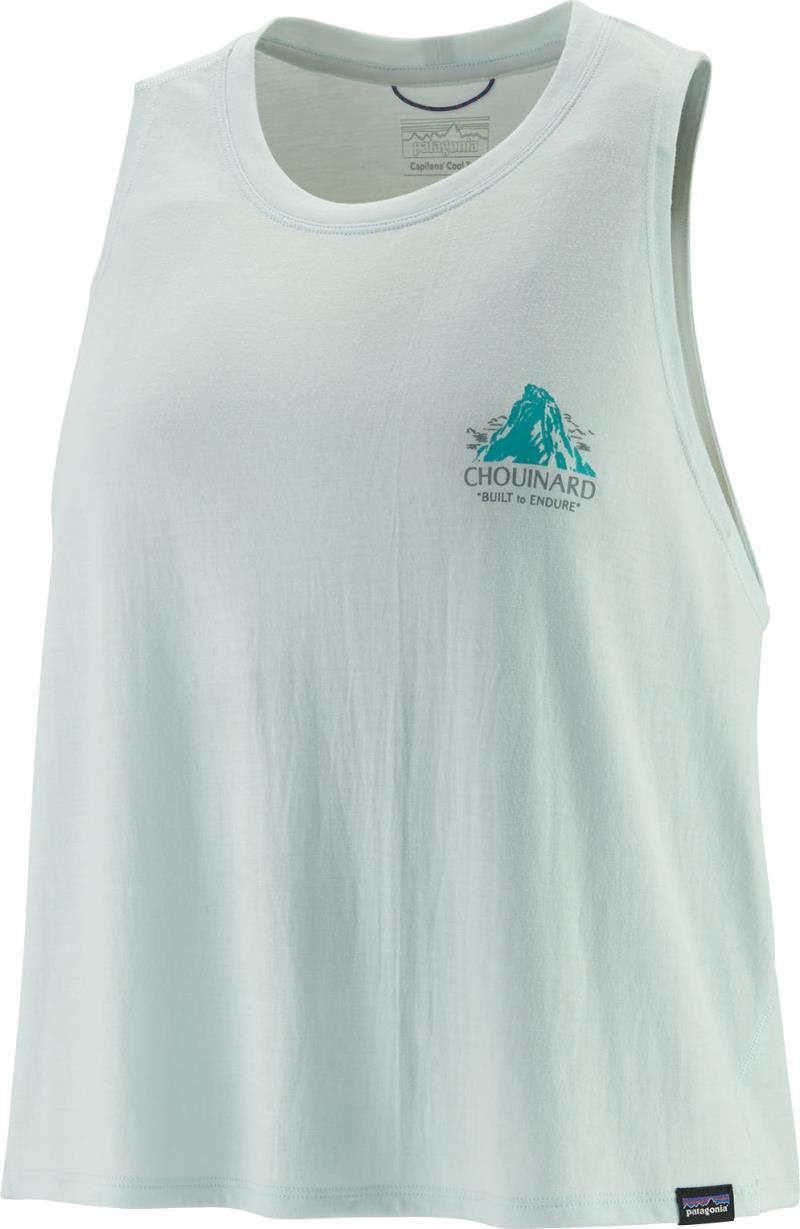 Capilene Cool Trail Cropped Tank - Womens - Chouinard Crest / Wispy Green 1