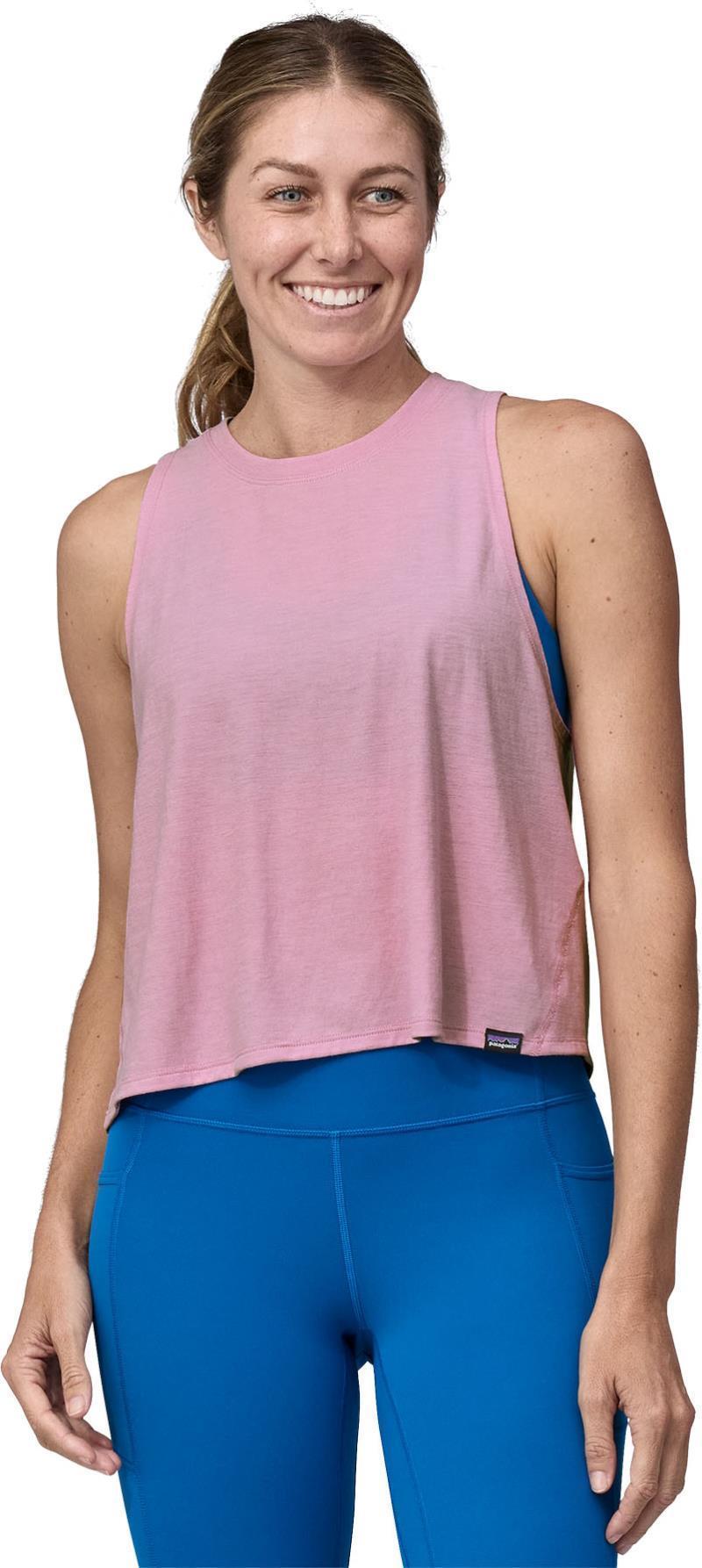 Capilene Cool Trail Cropped Tank - Womens - Milkweed Mauve 2