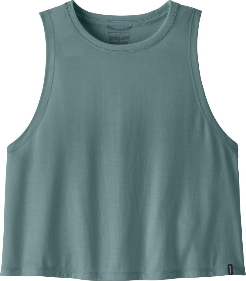 Capilene Cool Trail Cropped Tank - Womens - blue sage 1