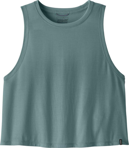 Capilene Cool Trail Cropped Tank - Womens - blue sage 1