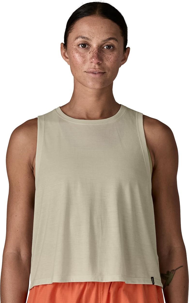 Capilene Cool Trail Cropped Tank - Womens - dyno white 1